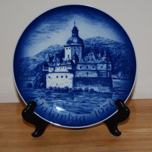 Vintage Datertag 1970 Castle Pfalz In The Rhine Collector's Plate - Father's Day
